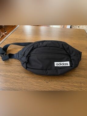 Adidas Black Crossbody/Waist Bag with Front Zip Pocket